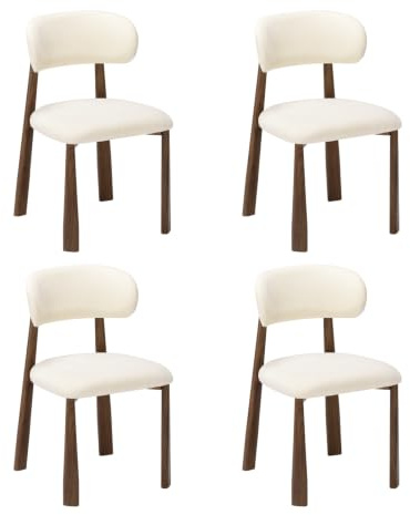 WOLTU Esszimmerstühle 4er Set Polsterstuhl Beige
