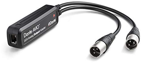 Audinate Dante AVIO XLR Analog Output Adapter I/O Modul (2 Kanal Analog Ausgang), Plug and Play
