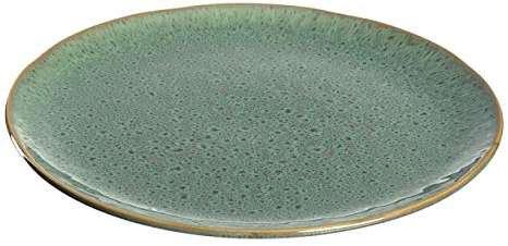 LEONARDO Matera - Piatto da portata rotondo, in ceramica, 27 cm, 20 mm, colore: Verde