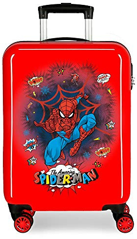 Marvel Spiderman Pop Kabinenkoffer Rot 38x55x20 cms Hartschalen ABS Kombinationsschloss 34L 2,6Kgs 4 Doppelräder Handgepäck
