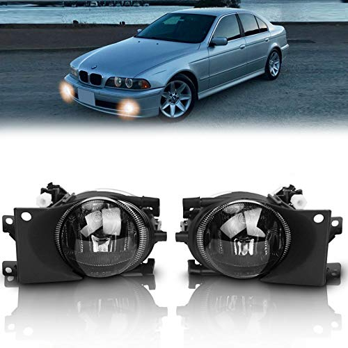 TangMiGe Nebelscheinwerfer für BMW E39 5er, (525i 530i 540i), 09/2000-06/2004, H8 12V 35W, 1 Paar, Schwarz Smoke Objektiv