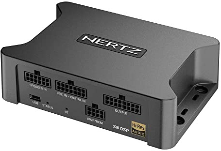 Hertz S8 DSP processore audio DSP 8 canali Bluetooth, Hi-Res | 6 ingressi, 8 uscite, Bluetooth, Hi-Res 24bit/96kHz, ingresso ottico digitale, regolazione via software