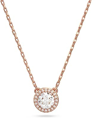 Swarovski Constella 5636272 - Collana da donna in oro rosa con ciondolo con zirconi bianchi, misura unica, Acciaio inossidabile, Zirconia cubica