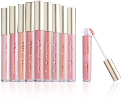 Beauty Concepts Lip Gloss Collection 10 Piece Pink Lip Gloss