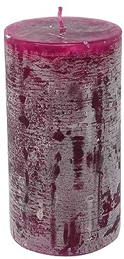 Stumpenkerze durchgefärbt 15 x Ø 8 cm (Beere)