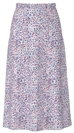 PIECES Falda Midi para Mujer Pckiciana HW Midi Skirt BC, Hortensia/AOP:, M