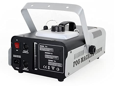 LANAZU Machine à fumée stroboscopique RGB, Machine à fumée de scène LED 1500W, télécommande, adaptée à la Photographie de Mariage et de fête