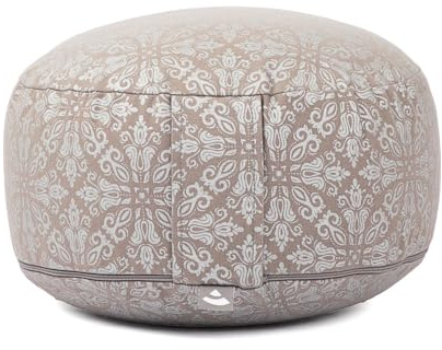 Bodhi Meditationskissen Rondo Ø 33 cm | Maharaja Collection | Yogakissen mit abnehmbarem und waschbarem Bezug aus 100% Baumwolle | Bodensitzkissen mit Kapok-Füllung