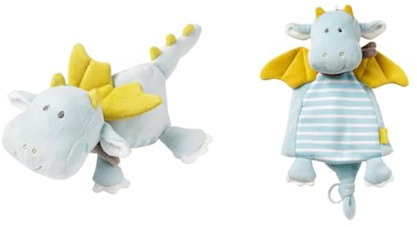 Fehn Wärmetier Drache Kuscheltier & Schmusetuch Baby Spielzeug Drache - Schnuffeltuch für Neugeborene