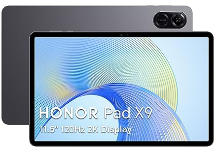 HONOR Pad X9, 11.5-inch Wi-Fi Tablet, 4GB+128GB, 120Hz 2K Fullview Display, 6 Speakers, Android 13, Space Grey (Renewed)