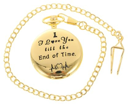 SAFIGLE Taschenuhr mit Kette Batteriebetrieben Pulverbestückt Retro-hängeuhr für Herren Verarbeitung Schlichte Eleganz