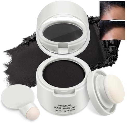 Boobeen Poudre pour la racine des cheveux pour couvrir rapidement les cheveux clairsemés, ombres à cheveux imperméables pour couvrir les cheveux gris, les sourcils
