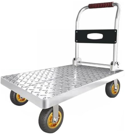 Robuster, faltbarer Plattformwagen mit 360° schwenkbaren Rädern für einfachen Transport, ideal für Zuhause, Büro, Geschäft und Lager (Größe: 70 x 45 cm)