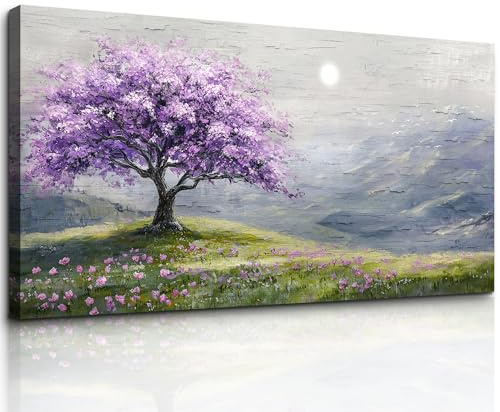 MHARTK66 ästhetische Bilder Wohnzimmer Baum des Lebens Gemälde 50x100 cm