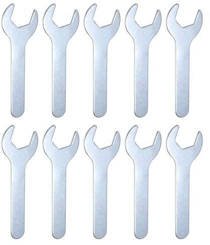sourcing map 10 chiavi piccole con estremità aperta, 23 x 126 x 2,8 mm, metriche a forma di U, con estremità aperta, super sottile, piccola chiave zincata a testa piatta, per riparazione