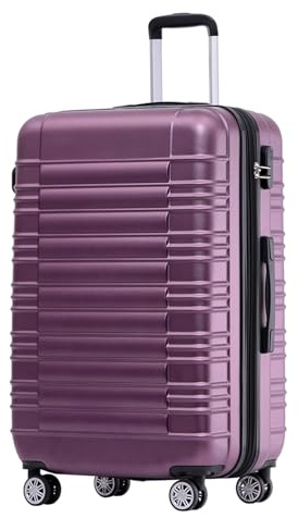 BEIBYE Reisekoffer 2088 Hartschalekoffer Gepäck Koffer Trolley Größe XL in 14 Farben (Lila)