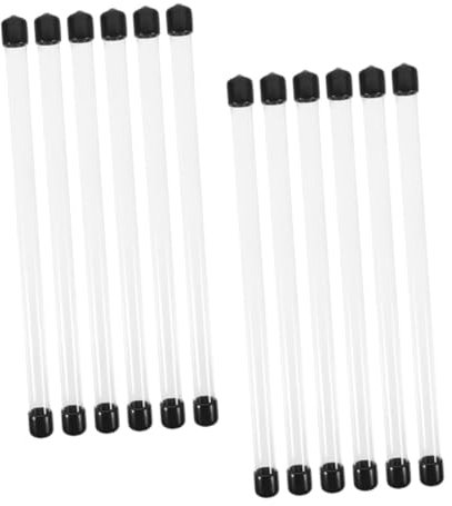 GALPADA 12piezas Tubo De Incienso Transparente Tapa Unidades para Almacenar Incienso Hermético y Portátil