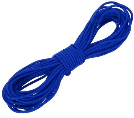 PATIKIL 25mm x 10 Meter Elastisches Gummiseil Bungee Shock Seil Dehnungsseil Für Camping Zelt Fahrrad Befestigung Kajak Boote Reparatur Stangen DIY Markise Terrasse Saphirblau