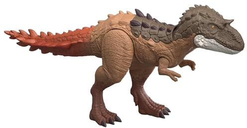 Mattel Jurassic World-dinosauriefigur, Gigantic Thrashers stor gorgosaurus med två attackfunktioner och utvecklingsfunktion, digital lek, JKL86