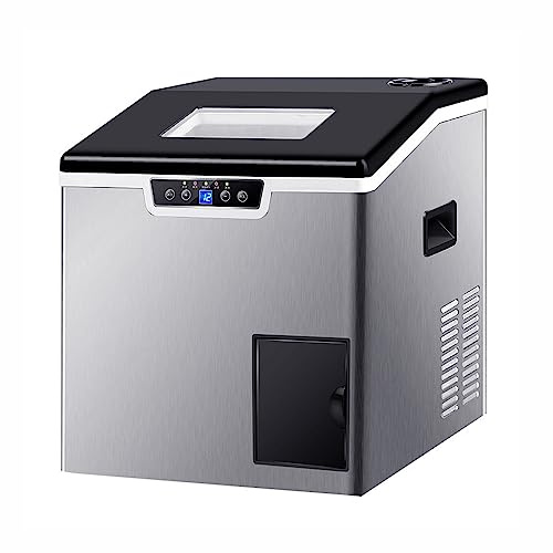Machine à glaçons de comptoir Comptoir de machine à glaçons, glace pilée automatique, 88 lb/jour, recharge d'eau à 3 voies, machine à glaçons autonettoyante, comptoir de machine à glaçons idéal for la