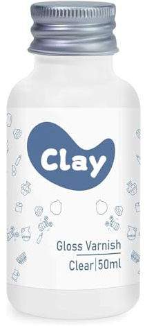 1DFAUL 50ml Air Dry Clay Varnish Glaze Sealant, Scratch Resistant (Gloss) | Waterproof, Prevent Cracking, for Air Dry Clay Pottery