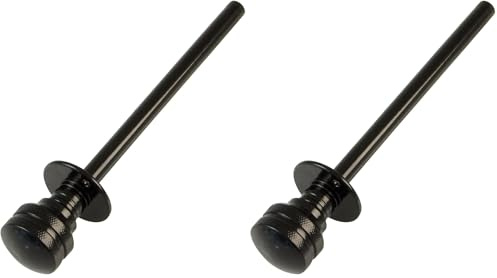 Amig - Pasador de Bloqueo para Ventanas Correderas de Madera o Aluminio Mod.40 - Válido para Asegurar Persianas - Cierre de Seguridad de Zamak Acabado en Negro - Medidas: Ø 30 x 152 mm (Paquete de 2)