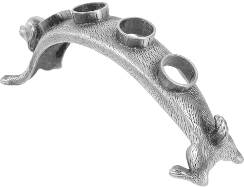 CLISPEED Weinkork-Organizer, Ausgießer, Halter, silberfarbene Zinklegierung, Hundeform, Multi-Slot-Halter, praktische einfache Lagerung, Zuhause, Küche