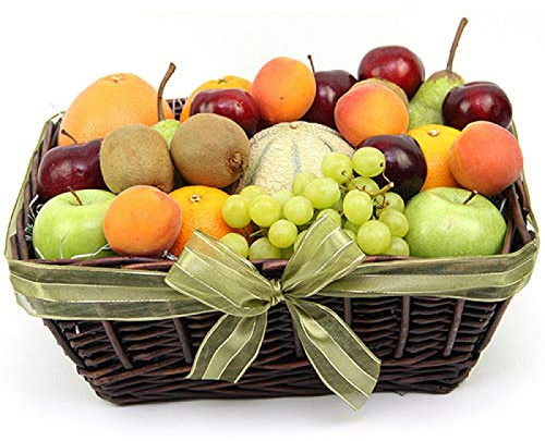Late Summers Fruit Basket - Fruit Gift Baskets and Gift Hampers with Next Day UK delivery with Personal Message attached