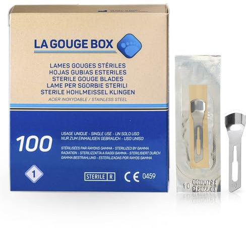 May Set: 100 Hohlmeißelklingen Fig. 10 für die Podologie | 100x sterile Hohlmeißelklingen Figur 10 aus Karbonstahl, perfekt für die Podologie