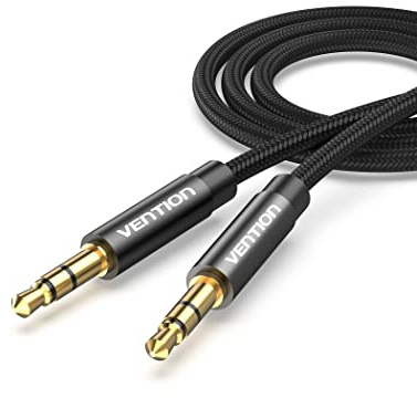 VENTION Aux-Kabel 3,5-mm-Audiokabel - Buchsenkabel für Audio-Stecker für Kopfhörer, kompatibel mit Galaxy S10, HiFi-System, Lautsprecher, Soundbar, TV-Echo, Heim-/Autoradios, Smartphones, MP3-Player