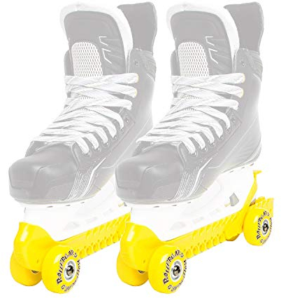 Rollergard 78701 Rollen-Kufenschoner für Eishockey-& Schlittschuhe I Eishockeyschlittschuh-Schutz I Kufenzubehör I One Size, gelb, RG374-YEL