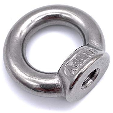 5 Stk. M10 Ringmutter V4A [ V4A / V2A Wählbar M6 M8 M10 M12 | INOX V4A A4 AISI 316 V2A A2 AISI 304 Rostfrei ähnl. DIN 582 (M10, V4A)