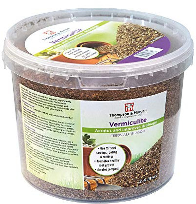 Grow Media Vermiculite Improves Germination Promotes Healthy Root Growth Holds Nutrients Retains Water to Feed Plants Improves Aeration & Drainage 1 x 2.4 Litre Tub by Thompson and Morgan