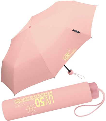 Happy Rain Paraguas de bolsillo UV50 UV Protect Super Mini