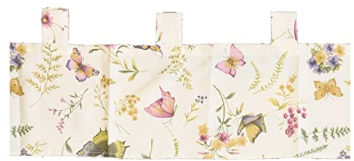 heimtexland ® Scheibengardine Deko Gardine Schmetterling Blickdicht Querbehang Fensterdekoration Natur Bunt Typ794 HxB 30 x 120 cm
