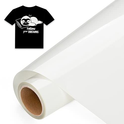 IModeur Plotterfolie Textil Weiß – 30,5 x 244 cm Flexfolie Plotter Textil weiß für Silhouette Cameo, Kleidung, Mützen, Hosen, andere Stoffe