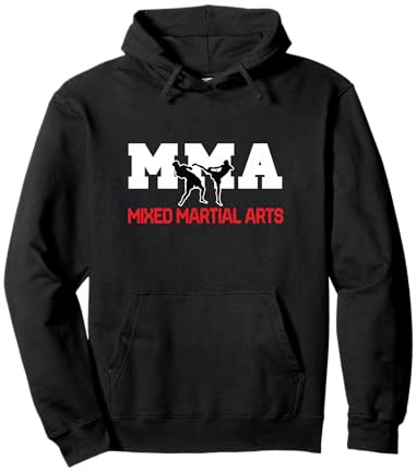 Logo MMA Mixte Arts Martiaux Signes pour Entraîneur MMA et Combat MMA Sweat à Capuche