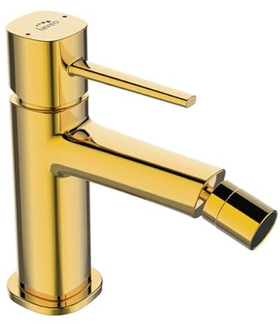KOLMAN Bidetarmatur Bidetbatterie Gold POLA Badarmatur Bidet-Mischbatterie + Click-Clack
