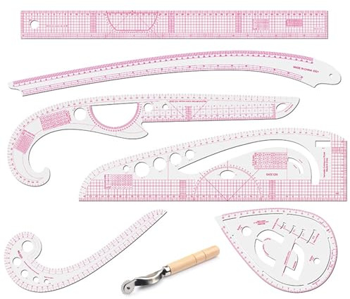 Regla De Costura, 7 Piezas Patrones De Costura Herramientas Para Hacer Regla De Moda Coser La Curva Suministros De Diseñador De Moda Reglas Y Guías De Costura Forma De Vestido De Costura Para Tela Dis