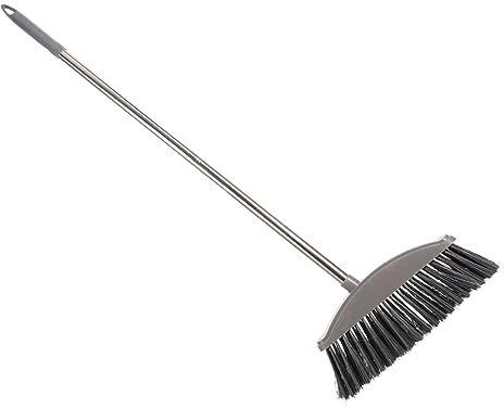 IMIKEYA Stainless Steel Cleaning Broom Dense Broom Hair Plastic Handle Easy to Store Garages and Shops Sturdy Floor Wiper Indoor and Outdoor Use