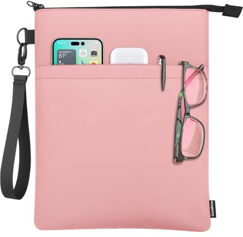 Homakover Buchhüllen mit Reißverschluss Reisebuch-Schutztasche Taschenbücher und Hardcover-Bücher Buchumschläge Tragetaschen Tragetasche mit Fronttasche und Griffschlaufe Buchliebhaber waschbar (1