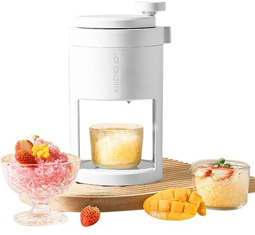 1/2 Stück Eiszerkleinerer – Schneemühle Maschine, Eisgranuliergerät | Anti-Schweiß-Technologie Eisschneider mit abnehmbaren Komponenten, komfortables Griff-Design, Eisgranulator für Lebensmittel, 15 x