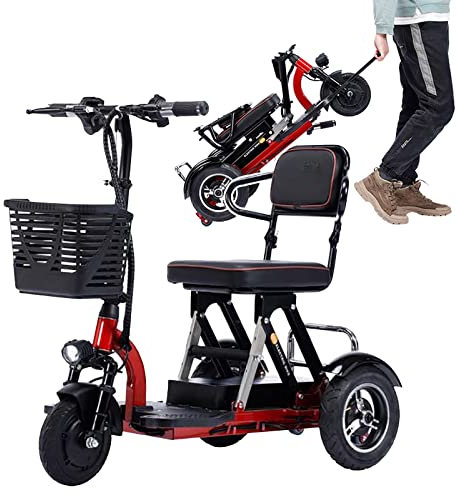 3-Wheel Mobility Scooter for Elderly & Disabled - Lightweight Design - Up to 30km Battery - Portable & Comfortable Seat