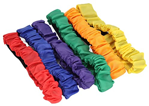 Fun Family Party Game 3 Legged Race Bands Colorful Elastic Nylon Straps for 2 People Racing Group Events