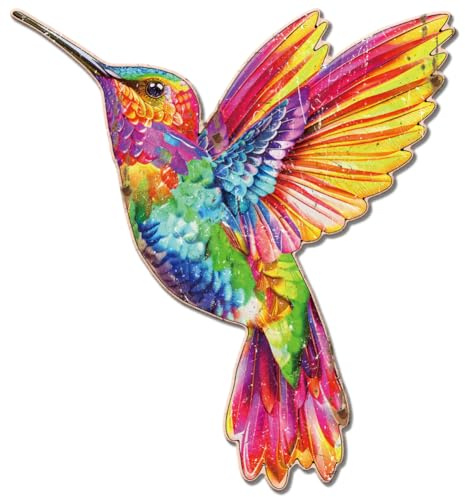 GLOBLELAND Metal Hummingbird Wall Art 27x25cm/10.6x9.84inch Outdoor Hummingbird Wall Decor Colorful Birds Hanging Wall Sculpture for Home Bedroom Garden Decoration