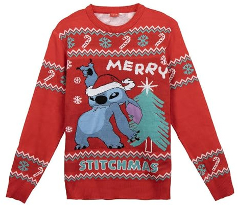 CERDÁ LIFE'S LITTLE MOMENTS | Jersey de Punto Navideño Stitch Suéter Navidad - Jersey Navidad Disney Diseño Festivo de Stitch