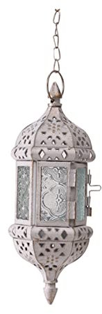 FHPEWXDG Display Kandelaber Hängende Hexagon Kerzenhalter Schwarze Metall Innen Kerze Laternen mit Glas Handgemachte Teelicht Halter für Outdoor Terrasse Dekoration Kerze Ho