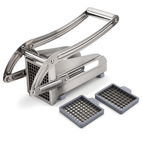 Bargain House Stainless Steel French Fry Cutter with 2 Blades