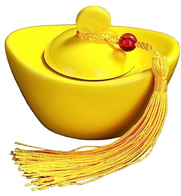 Ciieeo Portable Ceramic Tea Canister Ingot Shaped Sealing Tin for Tea Storage for Kitchen Home Use