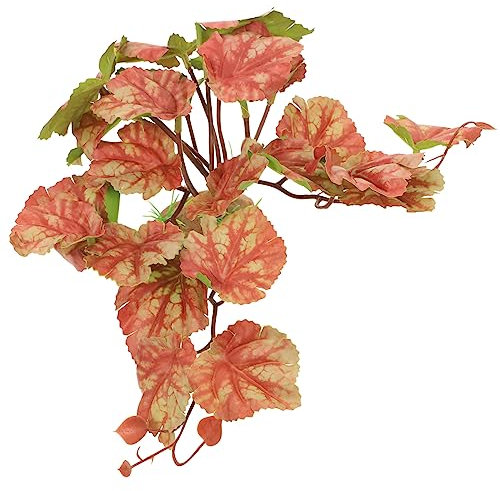 Happyyami Künstliche Reptilien Terrarium Pflanze Mit Basis Naturgetreues Kunststoffblatt Dekoratives Aquarium Und Reptilienbecken Zubehör Für Reptilienhabitate